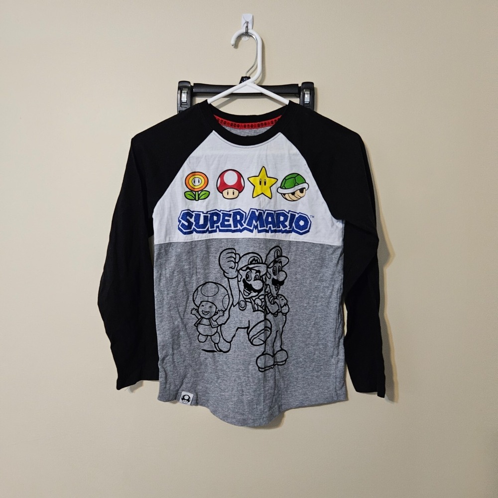Youth Super Mario Brothers Long Sleeve Shirt Size-L 10/12 2019